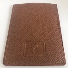 【中古品】renoma カードケース 定期入れ ブラウン レザー調 メンズ レディース の画像