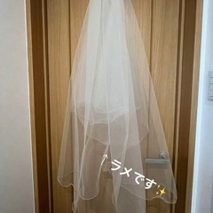 【✨美品✨】結婚式キラキラしたラメ入りベールの画像
