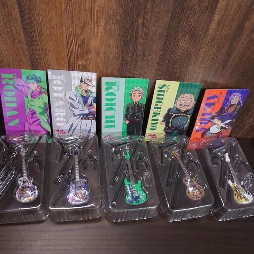 ジョジョの奇妙な冒険／ロックモノ／　ギターフィギュア／5セット／新品／荒木飛呂彦