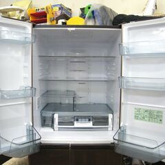 日立 2019年製 505L 大型冷蔵庫 6ドア R-XG51J 両開き ガラストップ 真空チルド 自動製氷機能 HITACHI 札幌市 厚別区の画像