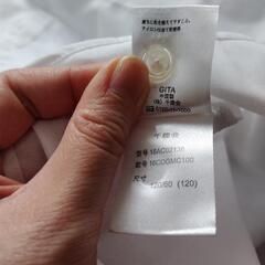 子ども長袖カッターシャツ/中古美品/120サイズの画像