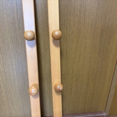 木製壁掛けフック　2本の画像