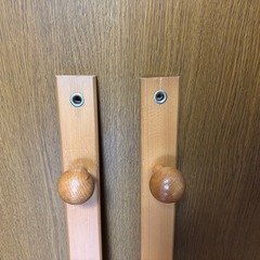 木製壁掛けフック　2本の画像