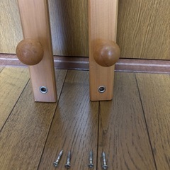 木製壁掛けフック　2本の画像