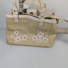 tocco  closet フラワーモチーフ付きキャンバスバッグ...