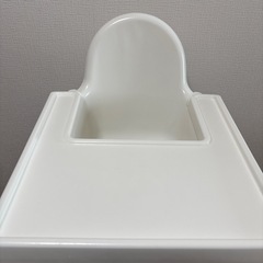 急募　お譲りします！　イケア ANTILOP アンティロープ ハイチェア トレイ付き ホワイト/シルバーカラー の画像