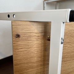 <値下げ中>棚付き組み立て広々デスク【説明書付き】の画像