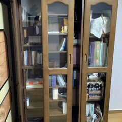 無料★本棚　可動式　大容量　分割可能　ブラウン