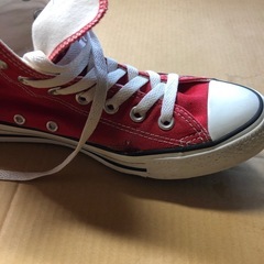 中古　コンバース　ハイカット　赤　26.5センチの画像