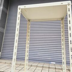 スチールラック　スチール製　2段　サイズ約45.5×30.5cm高さ91cm　ek-611ged2の画像