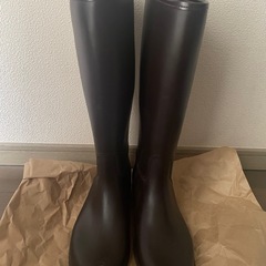 ブラウン 長靴 レインブーツ Sサイズ レディース 女性用