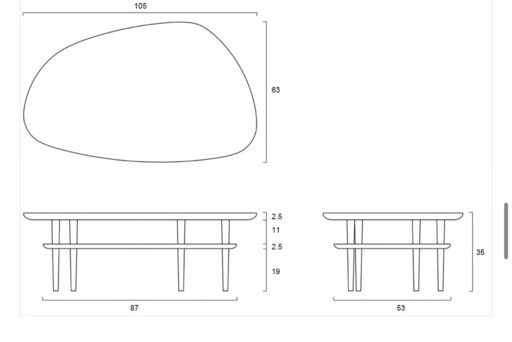 オーク無垢テーブル　ヒラシマLEGARE CLAM TABLE105　レ
ガーレ