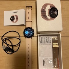 スポーツ　スマートウォッチ　ピンク スマートウォッチ 本体 交換...
