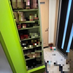 姿見付き靴箱