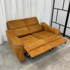 KC-25【新入荷　リサイクル品】リラックスフォーム　バッジオ　両側電動2シーターソファ　ブラウン系の画像
