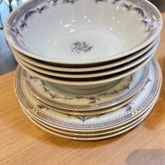 A7041【ノジギクコレクション】ティーセット カップ ソーサー プレート ボウル 14点セットの画像