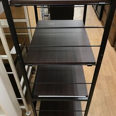 ★ジモティ割あり★ スチールラック　ブラック　おしゃれ　 H170×W60×D45　 クリーニング済み KJ8801　の画像