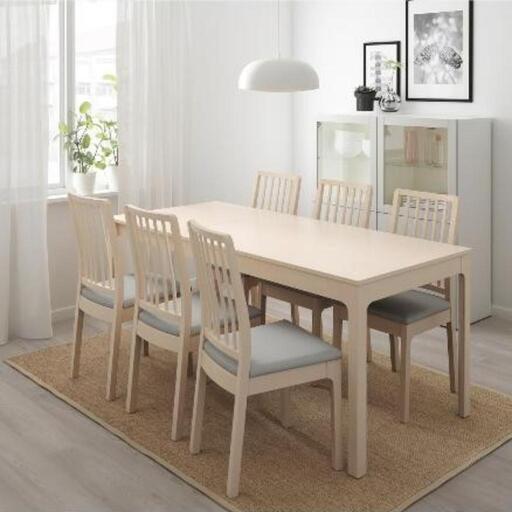 IKEA イケア ダイニングテーブルセット EKEDALEN エーケダーレン チェア4脚付き