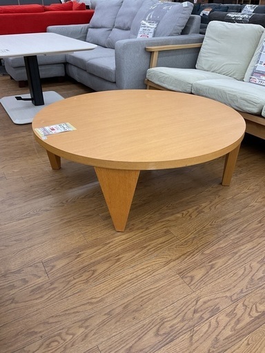 KC-34【新入荷　リサイクル品】清美堂　円卓　フロアテーブル　ナチュラル