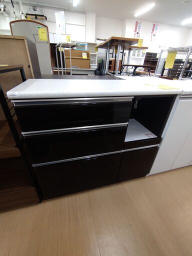 ジモティ割有り‼️【D154】キッチンカウンター ニトリ ブラウン アルミナ2  90
