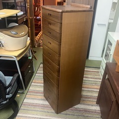 【値下げしました🙌🏻】北海道  帯広  マルヨシ民芸家具  チェスト  ハイチェスト  家具  収納家具  タンス  モノココ  モノココ帯広店の画像