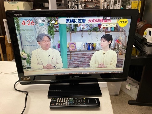 ☆値下げ☆I2503-415 シャープ 液晶カラーテレビ LC-22K7 2012年製 地上波のみ動作確認済み 22インチ リモコン付き キズ汚れ有り
