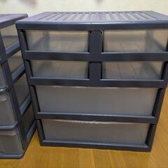 中古収納ケース2個セットの画像