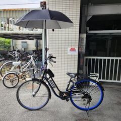 「3/29まで値下げ❗」自転車(変速あり)+傘立て+携帯スタンド...