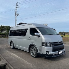 車検R7年9月 H18トヨタ ハイエース キャンピングカー 8ナンバー 4WD 即乗り アウトドア キャンパー 車中泊 ヒッチメンバー付 の画像