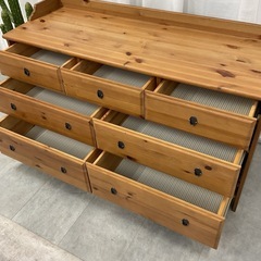 KC-39【新入荷　リサイクル品】IKEA レクスヴィーク　7ドロワーチェスト　ナチュラルの画像