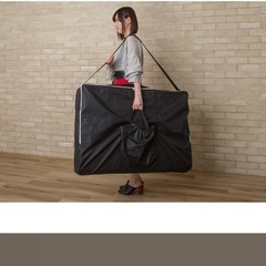 施術ベッド軽量木製折りたたみベッド EB-03DX（キャリーバッグ付）（ダークブラウンの画像