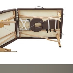 施術ベッド軽量木製折りたたみベッド EB-03DX（キャリーバッグ付）（ダークブラウンの画像