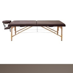 施術ベッド軽量木製折りたたみベッド EB-03DX（キャリーバッグ付）（ダークブラウンの画像