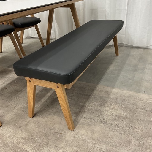 KC-40【新入荷　アウトレット品】松田家具　セラミック天板×アッシュ無垢材　ベンチダイニング5点セット　試作品 KC-40【新入荷 アウトレット品】松田家具 セラミック天板×アッシュ無垢