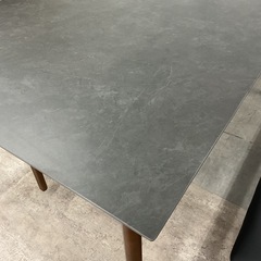 KC-41【新入荷　アウトレット】松田家具　ダミアン　ベンチダイニング4点セット　グレー×黒の画像