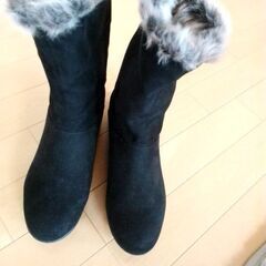 beauth ファー付きあったか防水ブーツ　Mサイズの画像
