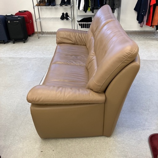 K2503-276 配送不可 マルニ木工 2.5人掛ソファ キズ汚れ有り