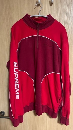 【定価4万】Supreme シュプリーム 長袖 トレーナー Sweat, Sweatshirt 18aw Speedway Half Zip Sweatshirt  SIZE:L ハーフ ジップ スウェット 刺繍 ロゴ
