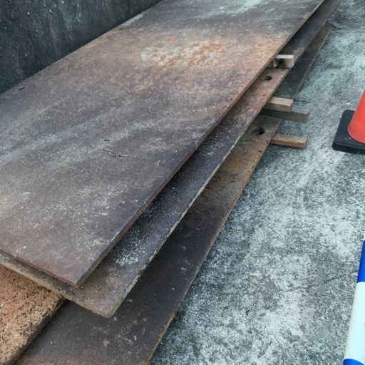 敷鉄板　5x10 25mm　25×1524×3048 敷き鉄板 鋼板 土木 現場 解体 ヤード 福岡