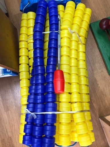 【新品／値段交渉可】プール用仕切りロープ／防波プールの浮遊ロープ 25m用