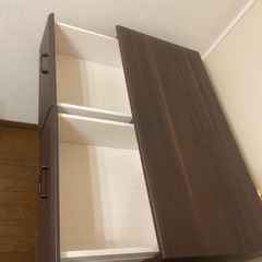 ●ダークブラウン　木目調　衣装タンス●の画像