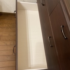 ●ダークブラウン　木目調　衣装タンス●の画像