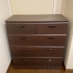 ●ダークブラウン　木目調　衣装タンス●
