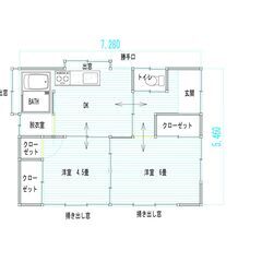 💛🌸💛仲介敷礼金無、山武市　白幡交差点近 2DK戸建 駐車場2台無料 キッチン、エアコン、トイレ全部新品、全室オーク無垢フローリング新品 - 不動産