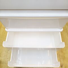 木製天板 4段チェスト プラチェスト 白 ホワイト◆幅55.5cm×奥行40.5㎝×高さ82.5㎝◆買取帝国 朝霞店 配達可能の画像