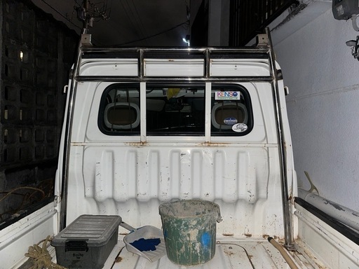 値下げしました　軽トラ　荷台純ステンフレーム　運転席側