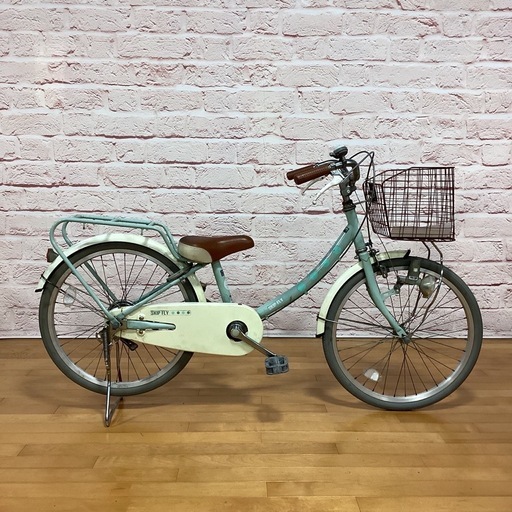 【小学生用】整備済中古自転車 サカイサイクル 20型スキップフライ 113cm程度から ミント色 <自転車のオオムラ 静岡店>