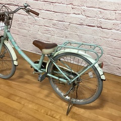 【小学生用】整備済中古自転車 サカイサイクル 20型スキップフライ 113cm程度から ミント色 <自転車のオオムラ 静岡店>の画像