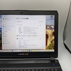 グラボ GTX1060 バッテリー◎ フルHD 15.6 イイヤマ ゲーミング ノートPC LEVEL infinity ILeNXi-15FX093 Core i7-7700HQ windows11 pro 32GB SSD512GB  カメラあり オフィス (B609)の画像