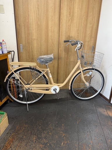 新車　feel　26インチ　カートリッジBB　LEDライト　ローラーブレーキ